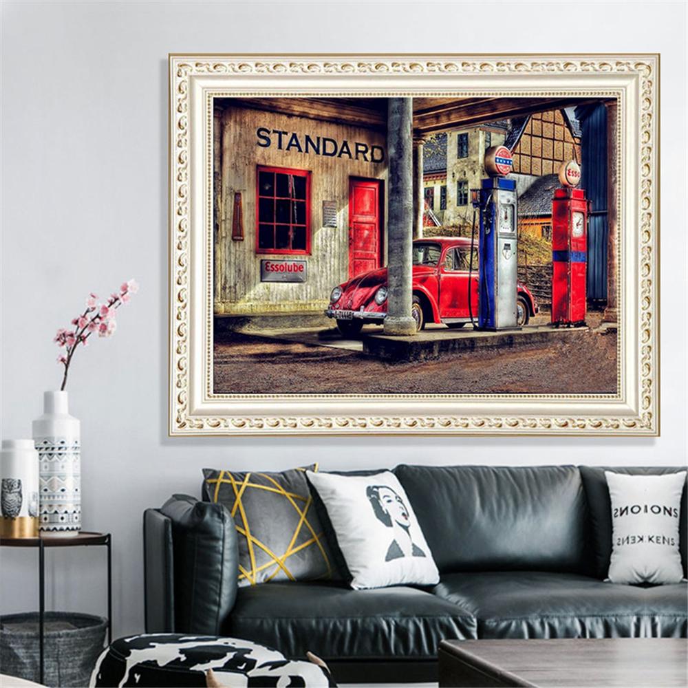 Gas station  | Full Square Diamond Painting Kits