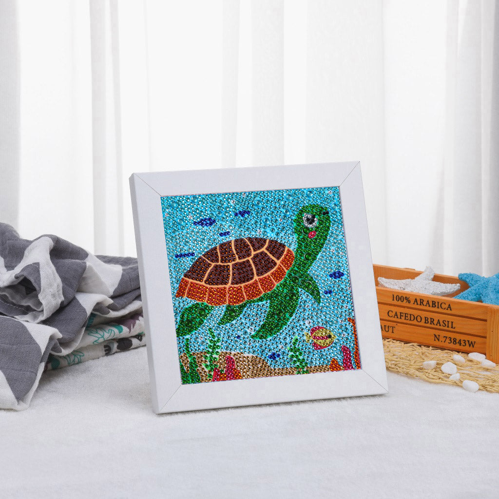 Children's Series-| Sea turtle | Crystal Rhinestone Full Diamond Painted-(Frameless)