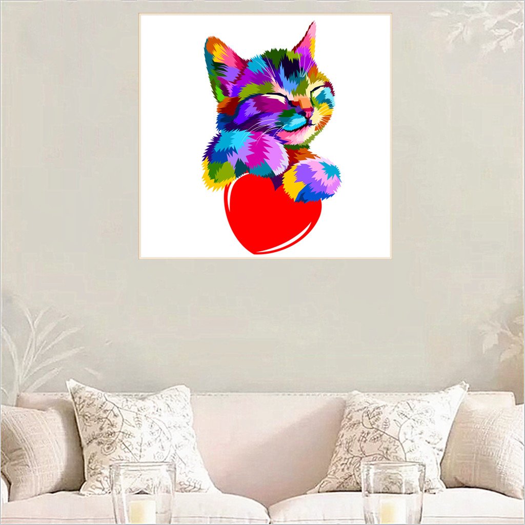 cat love | Full Round Diamond Painting Kits