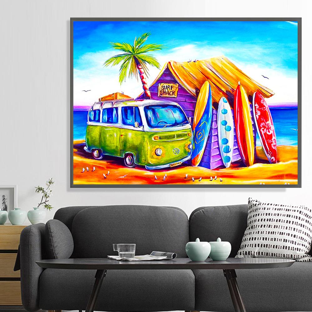 Seaside Bus  | Full Square Diamond Painting Kits