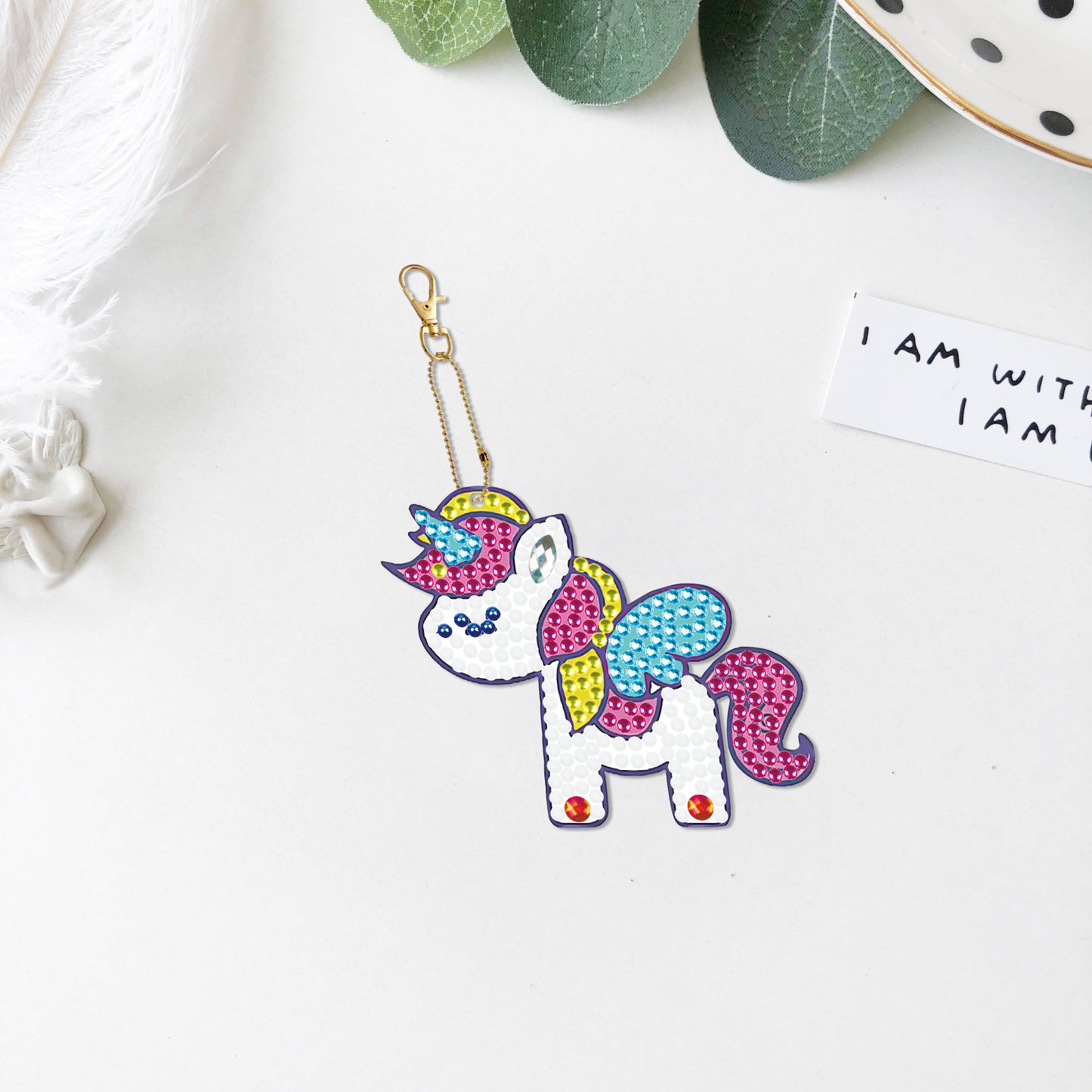 DIY keychain | Unicorn | Double-sided | Five Piece Set