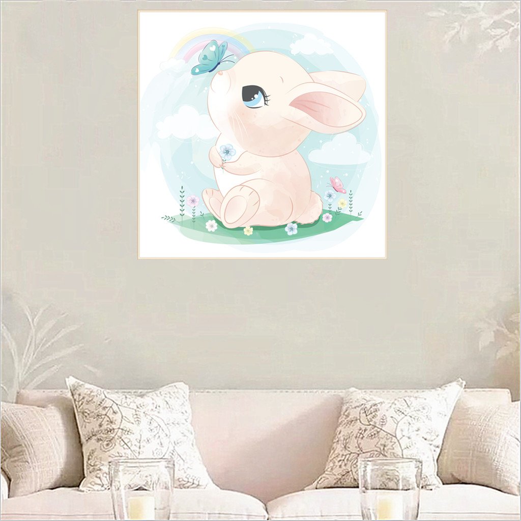 Lapin | Kits complets de peinture au diamant rond