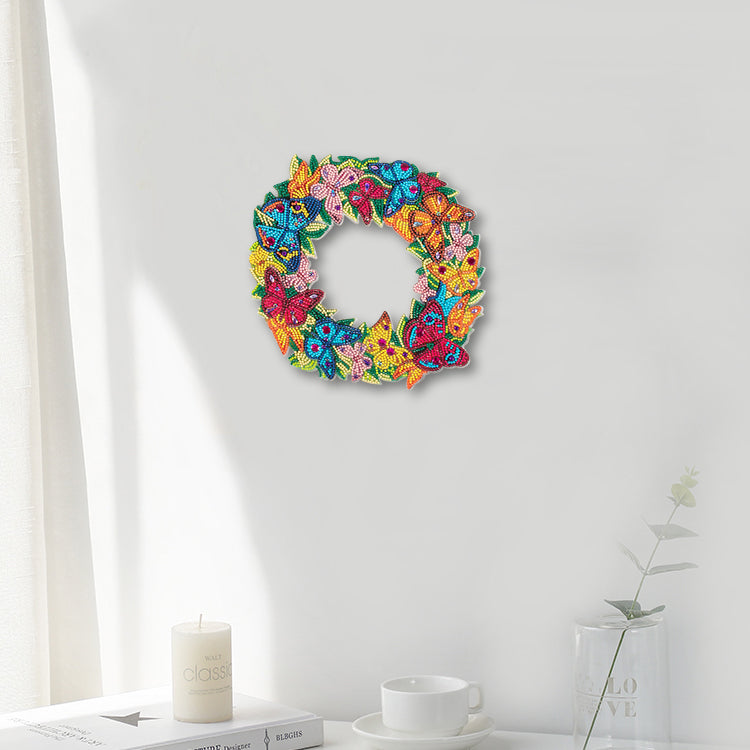 DIY diamond painting wreath-butterfly