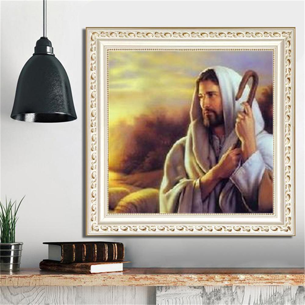 Le Jésus | Kits complets de peinture au diamant rond 