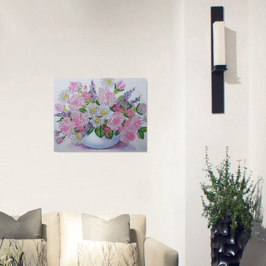 Flowers  | Crystal Rhinestone  | Full Round Diamond Painting Kits