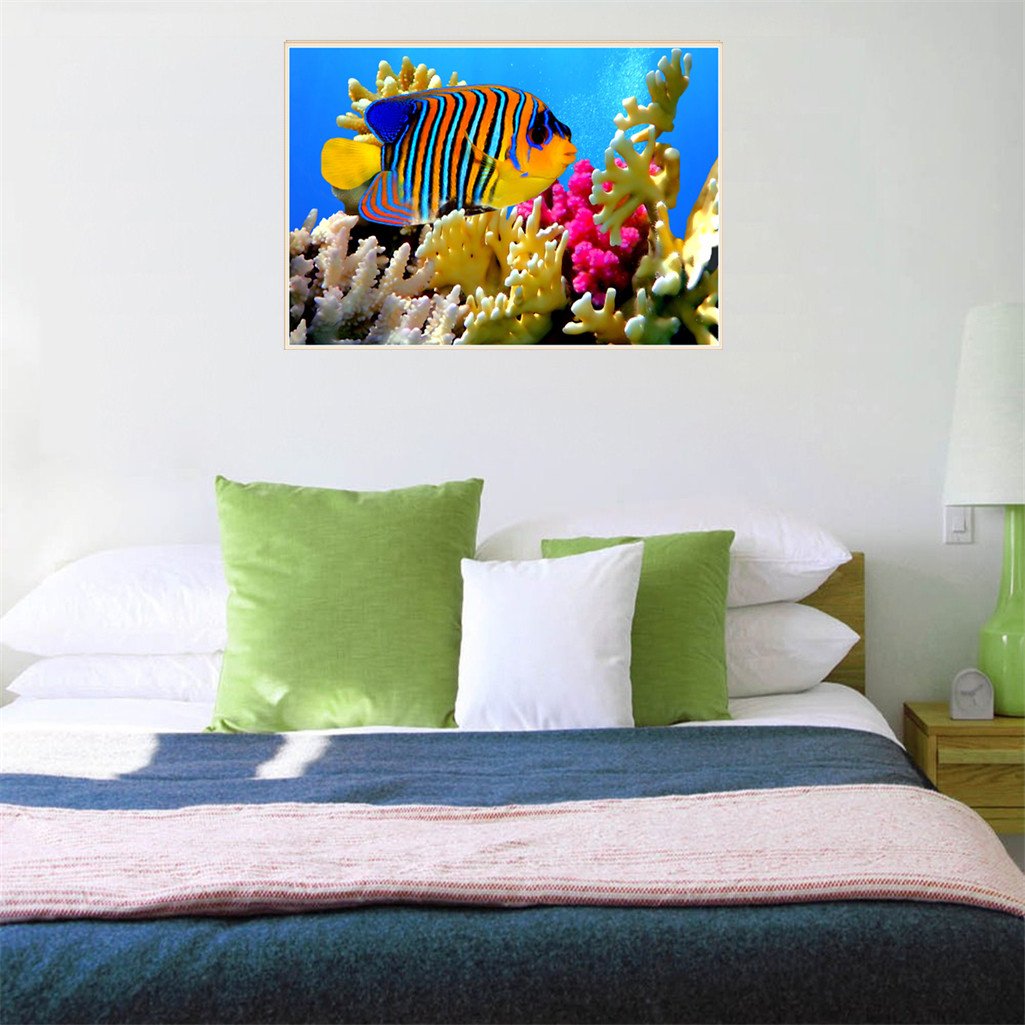 Poisson | Kit complet de peinture diamant rond cactus 