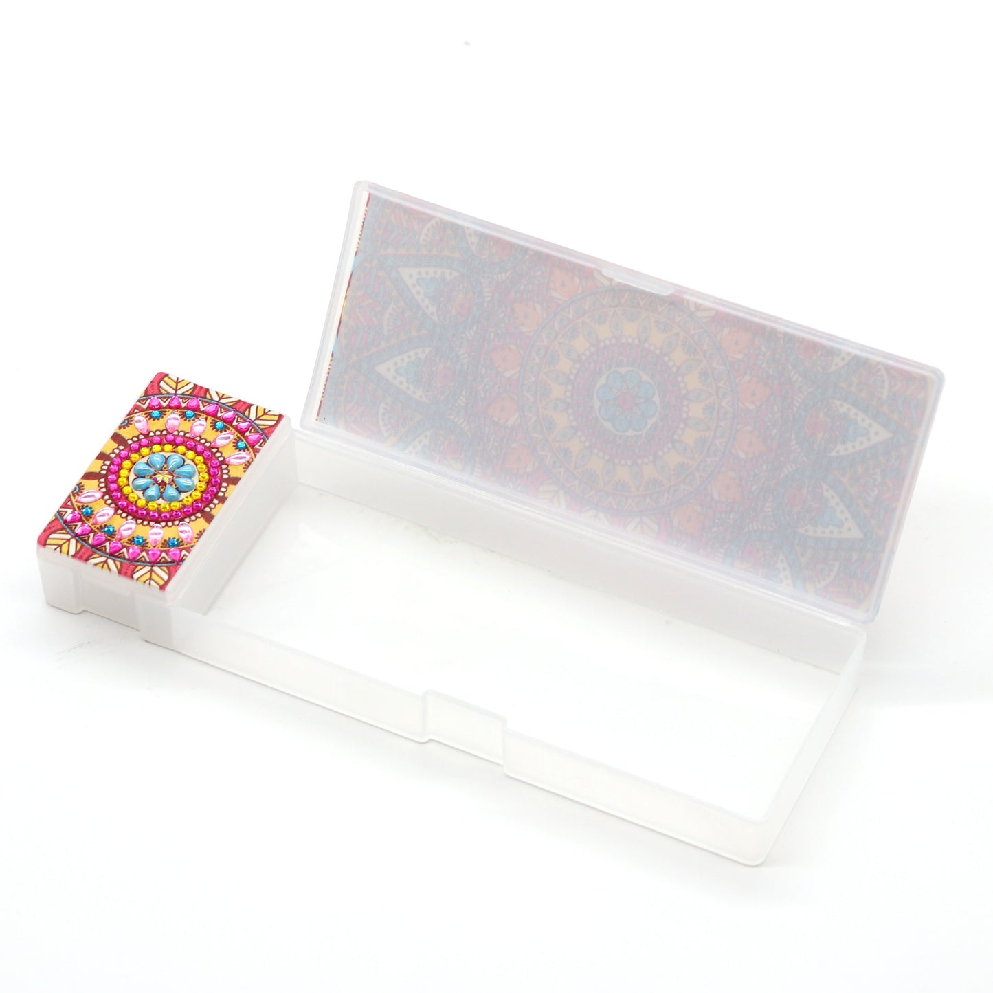 DIY Mandala Shaped Diamond Painting Pencil Box Gift