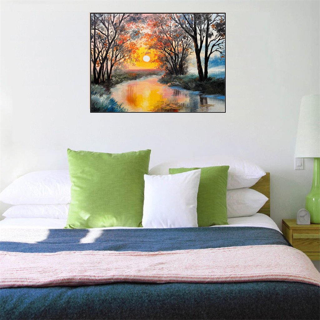 Lake under the sun | Full Round Diamond Painting Kits