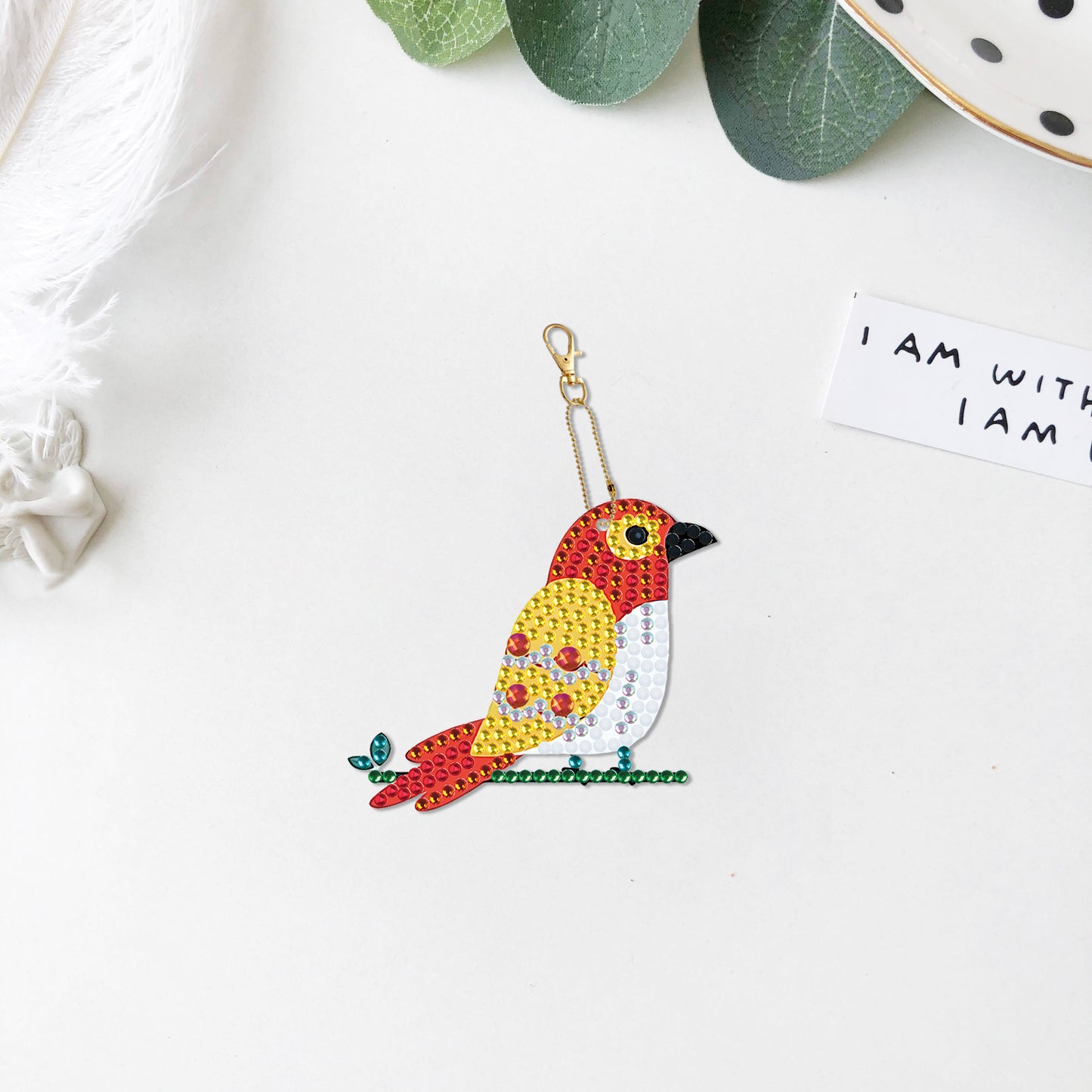 DIY keychain | Parrot | Double-sided | Five Piece Set