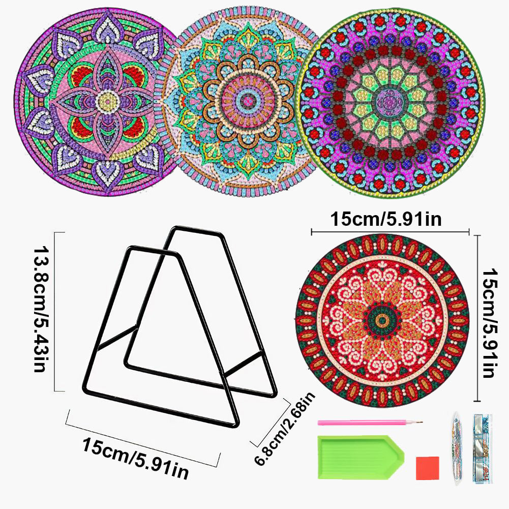 4PCS Diamond Painting Placemats Dish Mats | Mandala