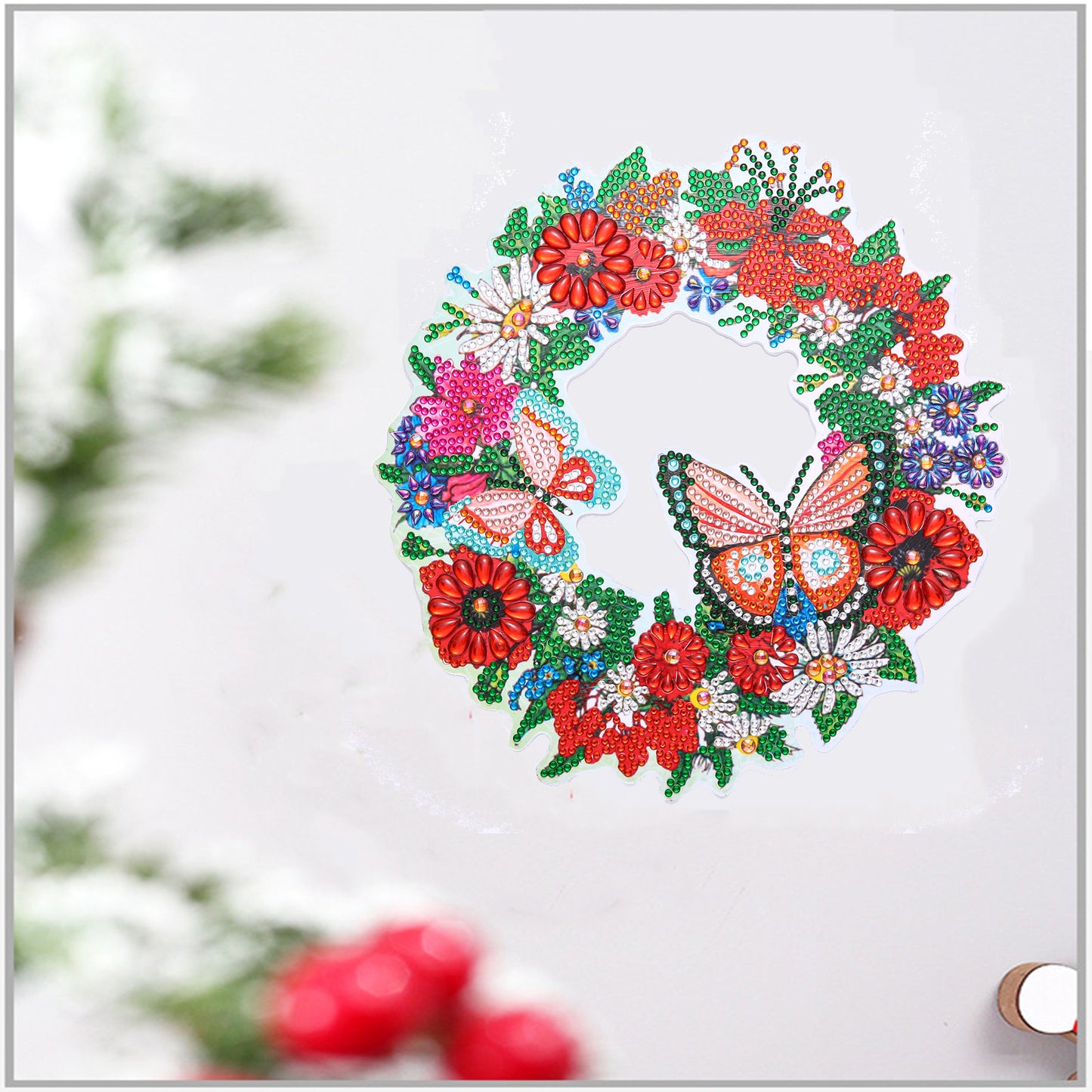 DIY Diamond Painting Wreath - Butterfly
