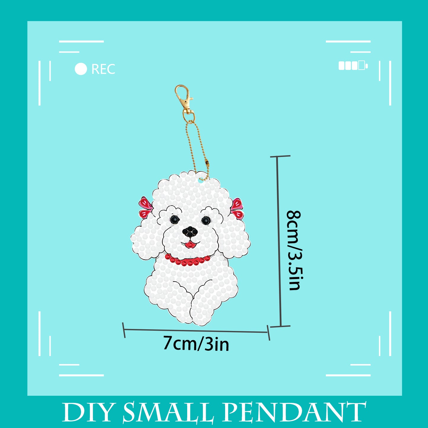 DIY keychain | Dog | Double-sided | Five Piece Set