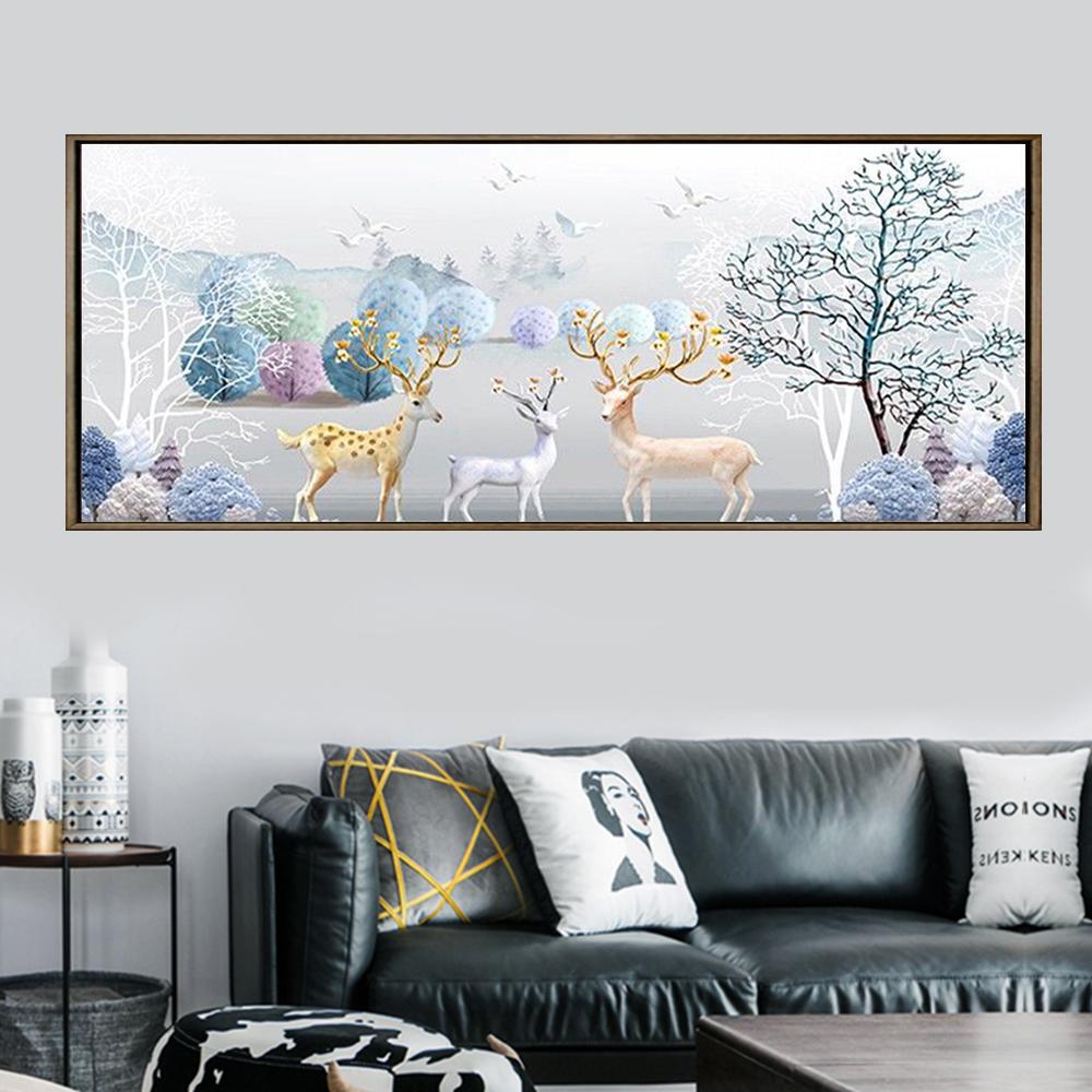 Money Deer Scenery  | Full Round Diamond Painting Kits