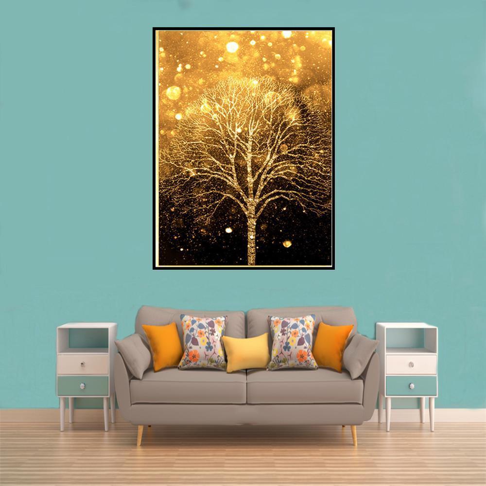 Golden tree | Full Round Diamond Painting Kits