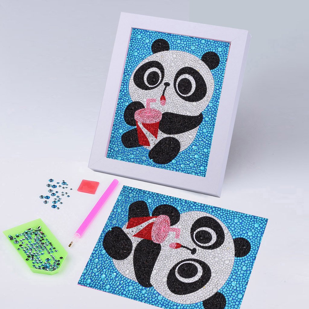 Série pour enfants-| Petit panda | Kits de peinture diamant strass cristal
