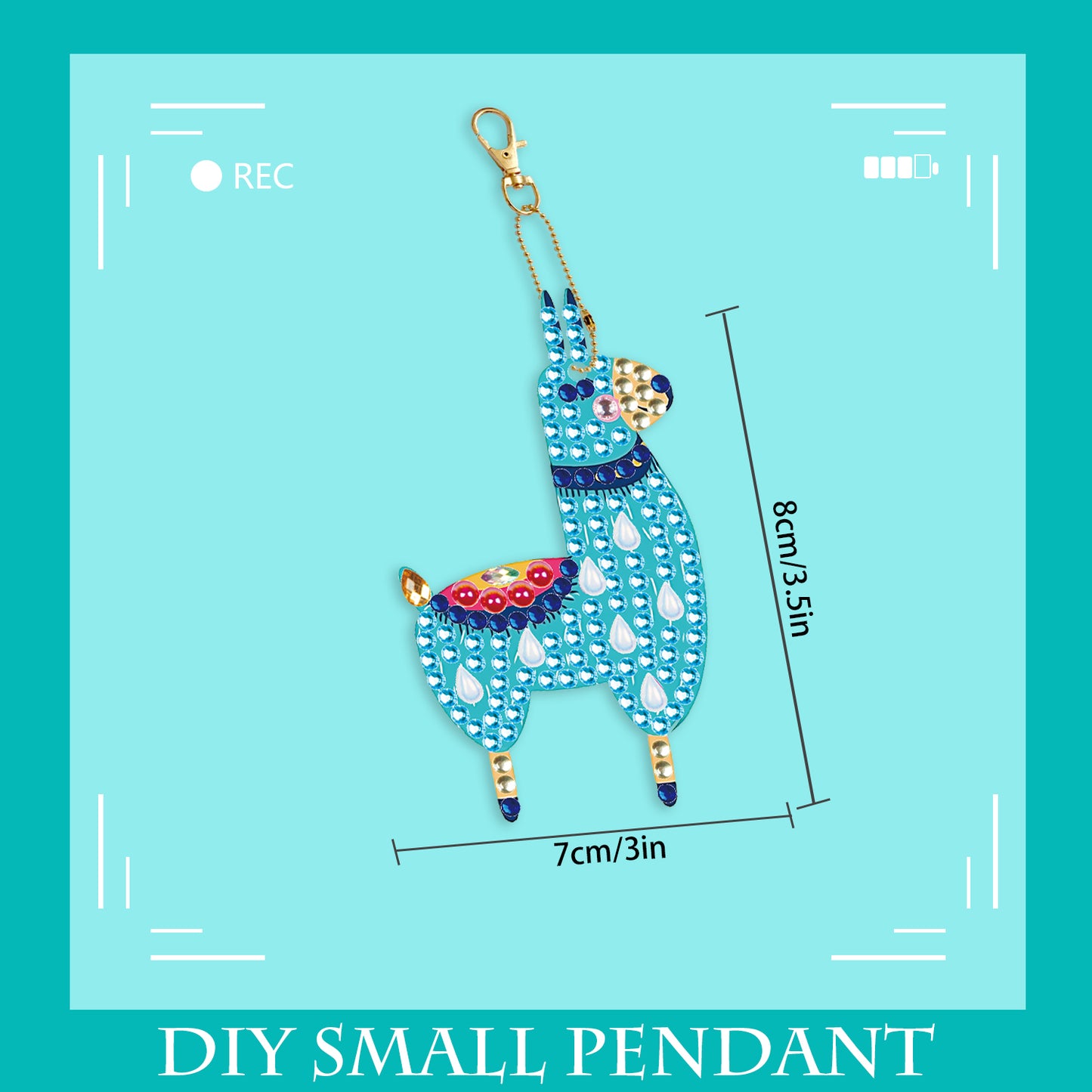 DIY keychain | Horse | Double-sided | Five Piece Set