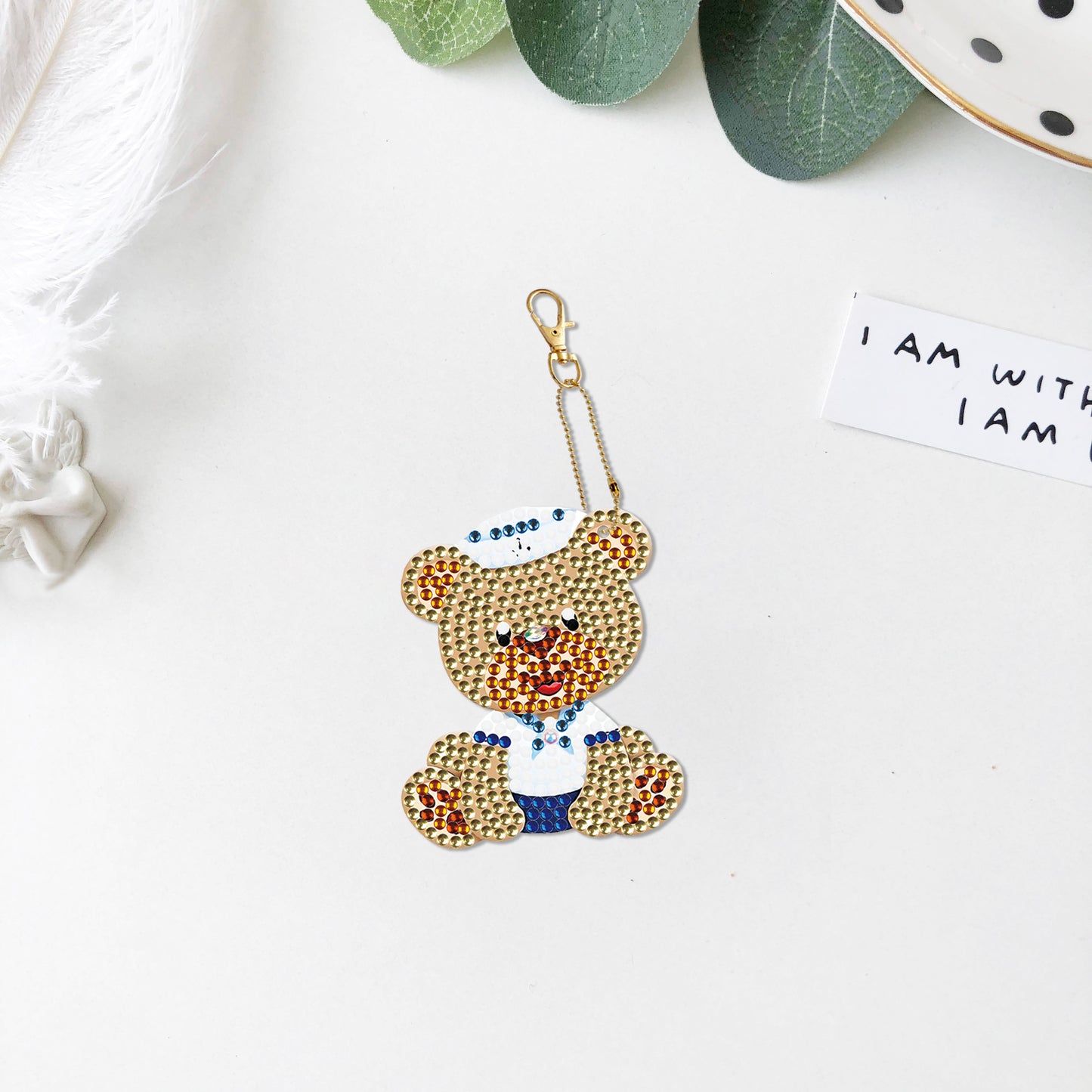 DIY keychain | Bear | Double-sided | Five Piece Set