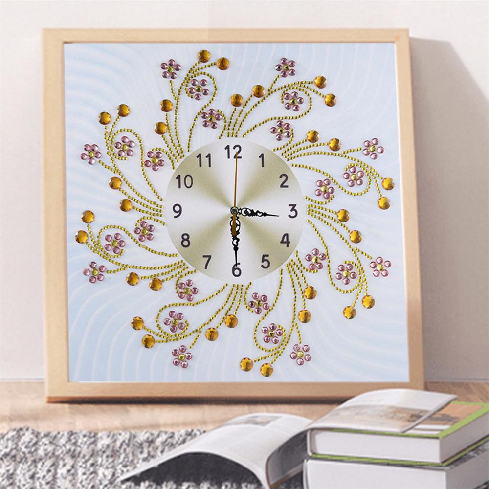 flower clock | Crystal Rhinestone  | Full Round Diamond Painting Kits