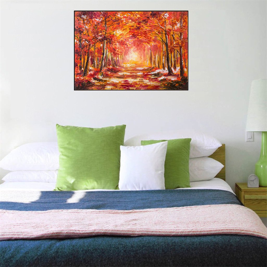 paysage forestier | Kits complets de peinture au diamant rond