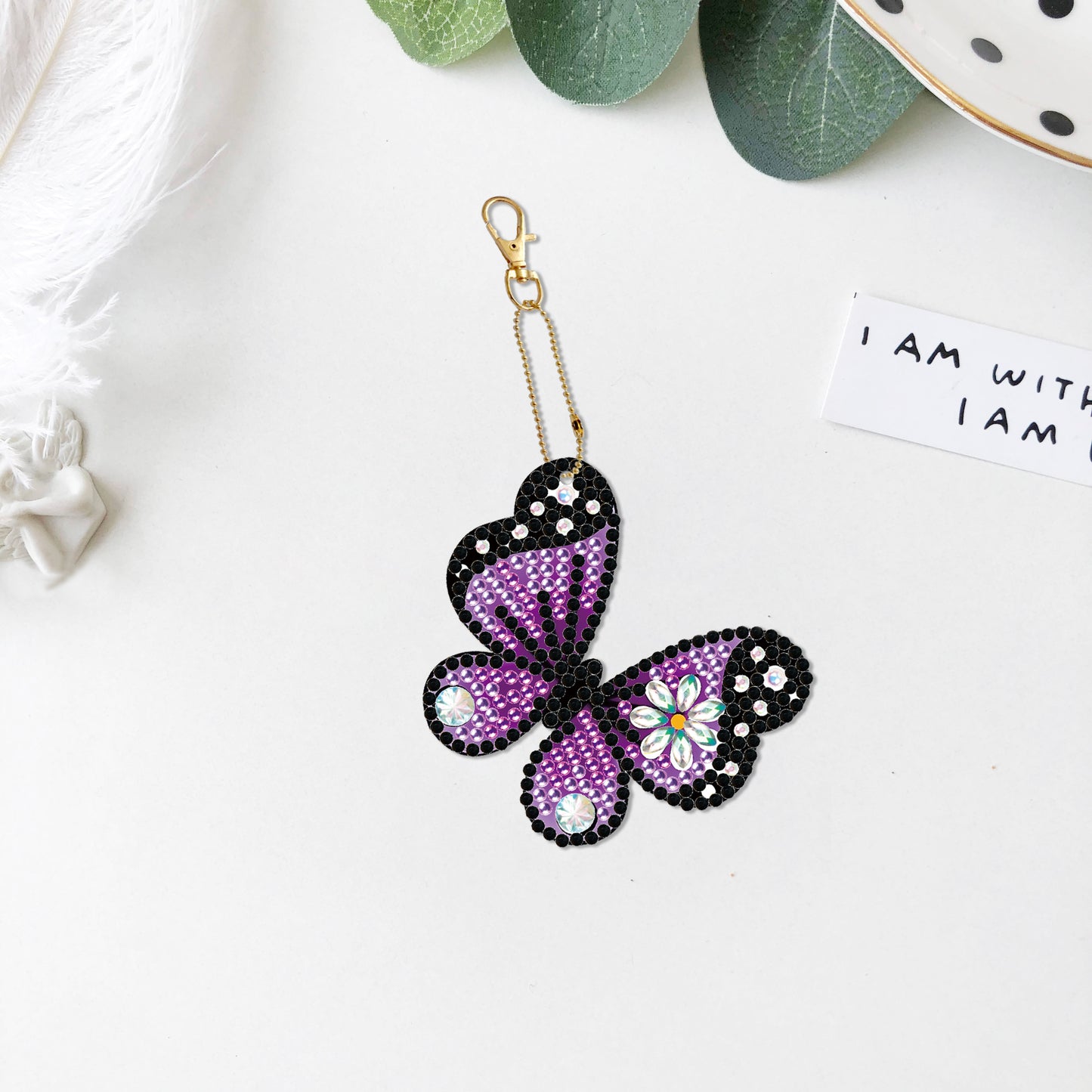 DIY keychain | Butterfly | Double-sided | Five Piece Set