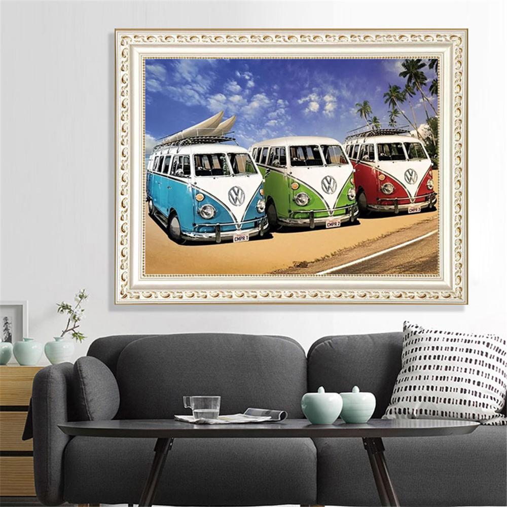 Retro Volkswagen T1 Bus  | Full Square Diamond Painting Kits