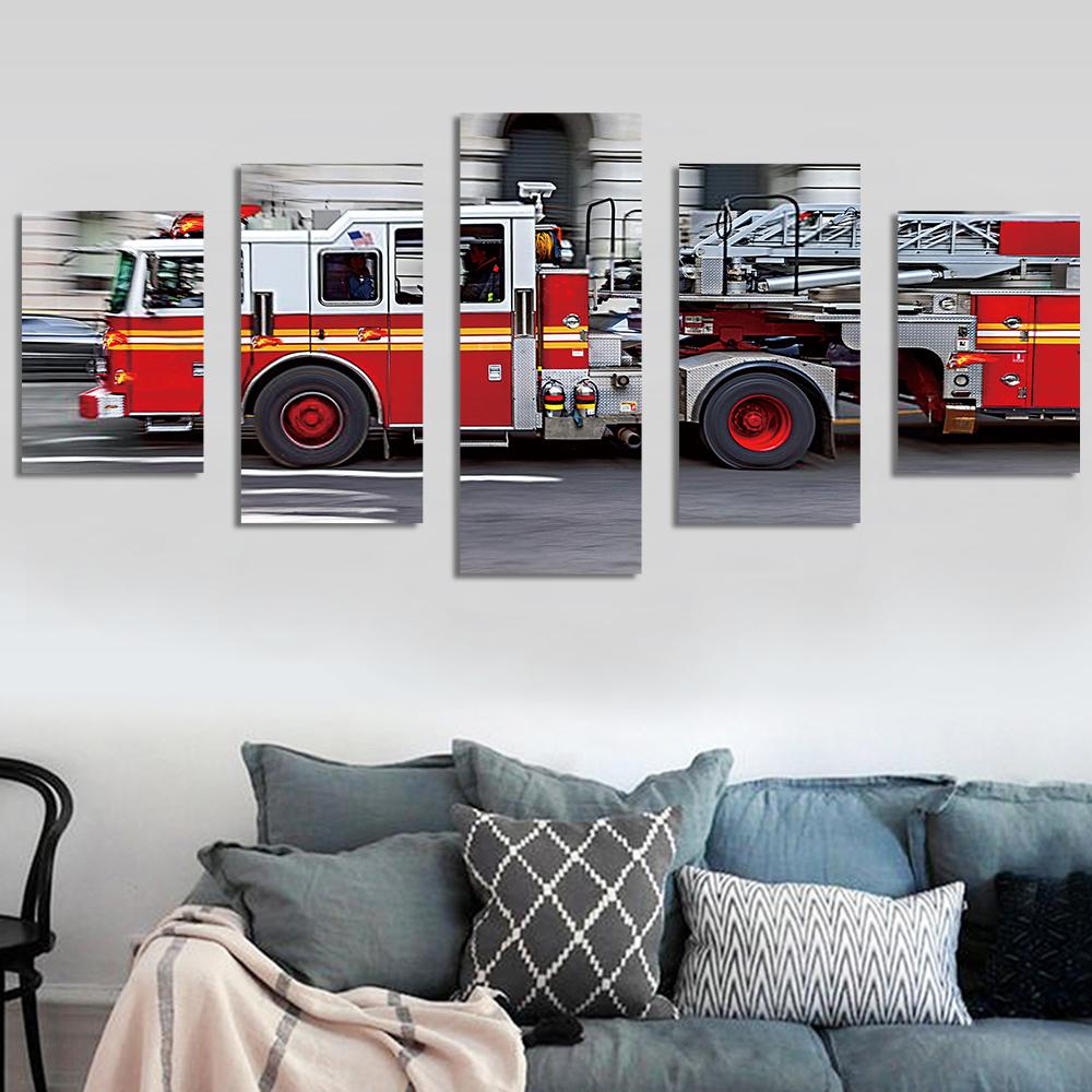 Fire Truck | Full Round Diamond Painting Kits