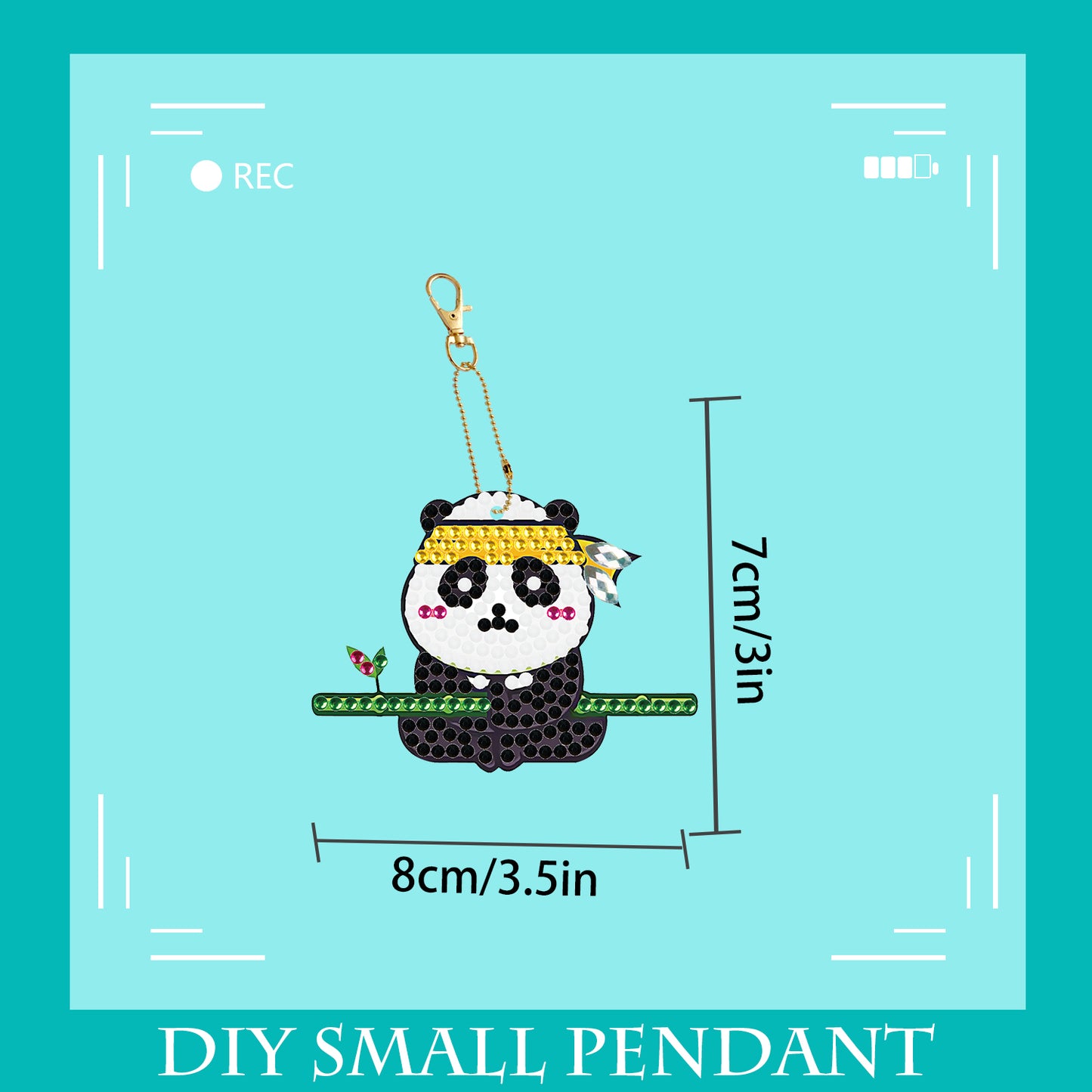 DIY keychain | Panda | Double-sided | Five Piece Set