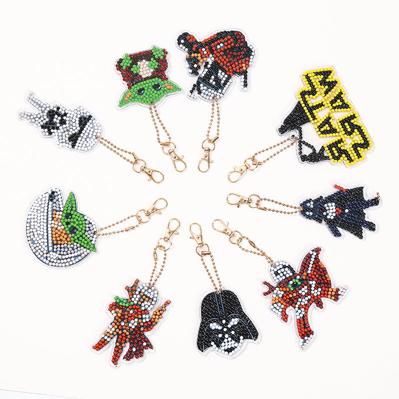 DIY Diamond Painting Keychain | Star Wars | 9 Piece Set