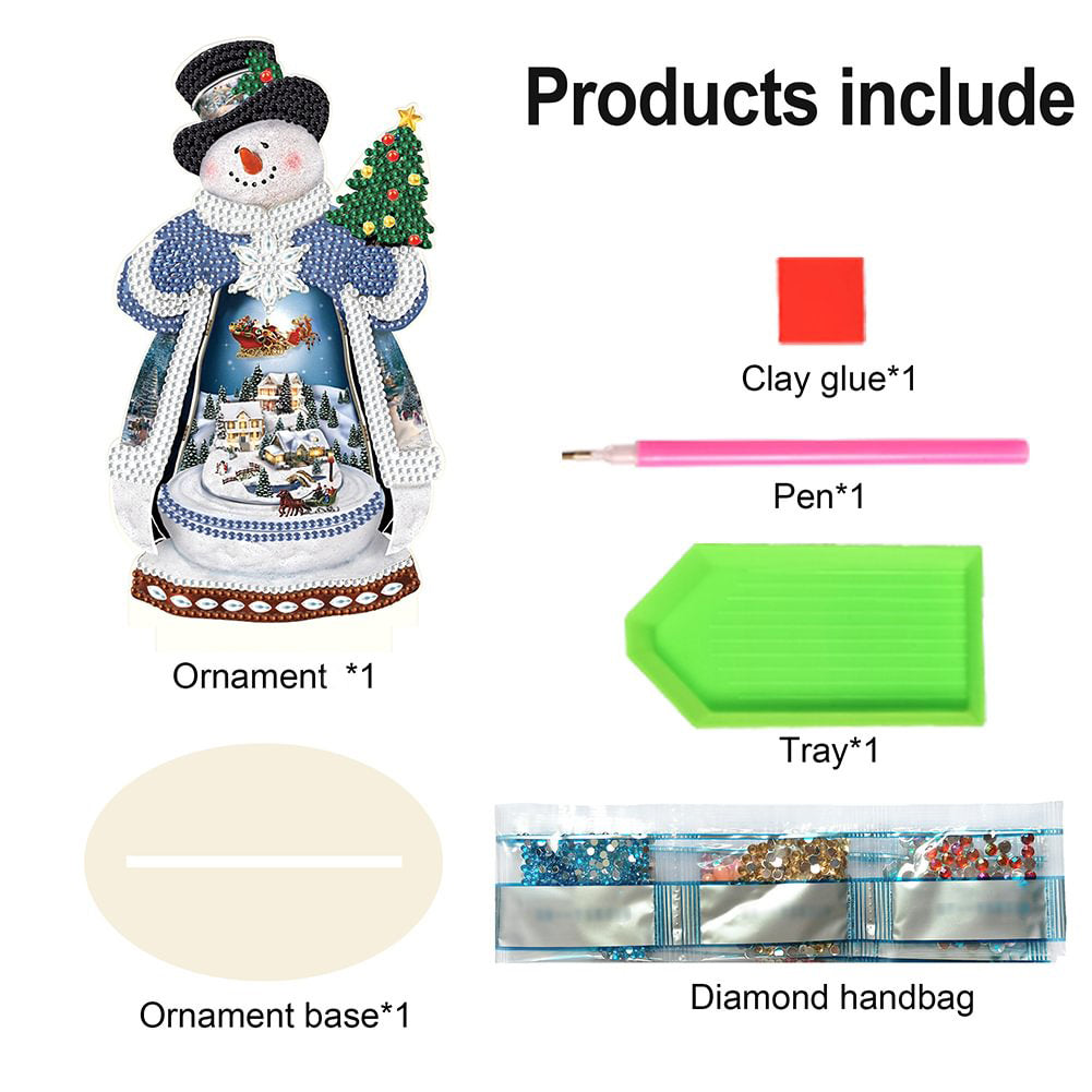 Diamond Painting Ornament | Christmas Snowman