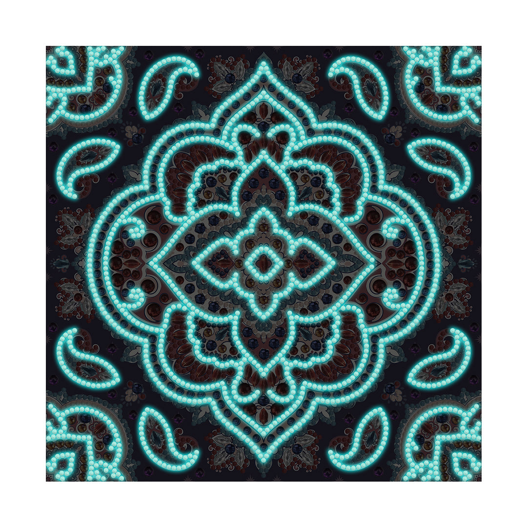 Abstract Art Mandala Flower | Luminous Diamond Painting Kits