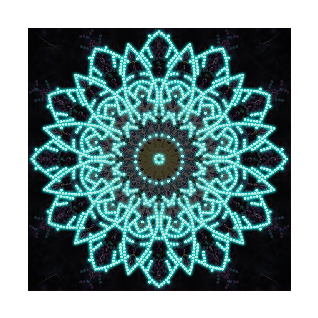 Abstract Art Mandala Flower | Luminous Diamond Painting Kits