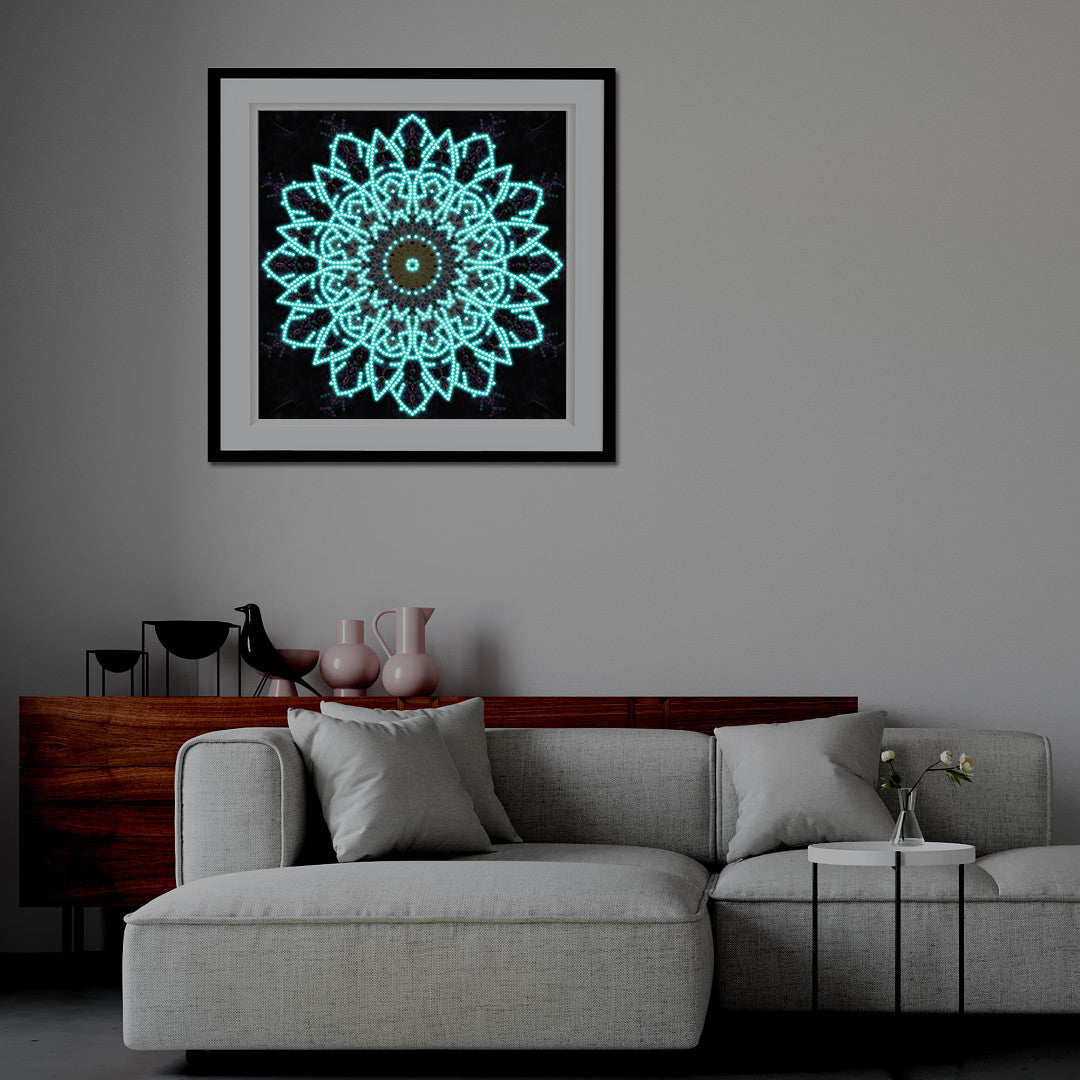 Abstract Art Mandala Flower | Luminous Diamond Painting Kits