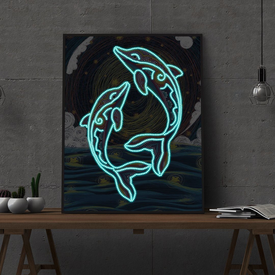 Dolphin | Luminous Diamond Painting Kits