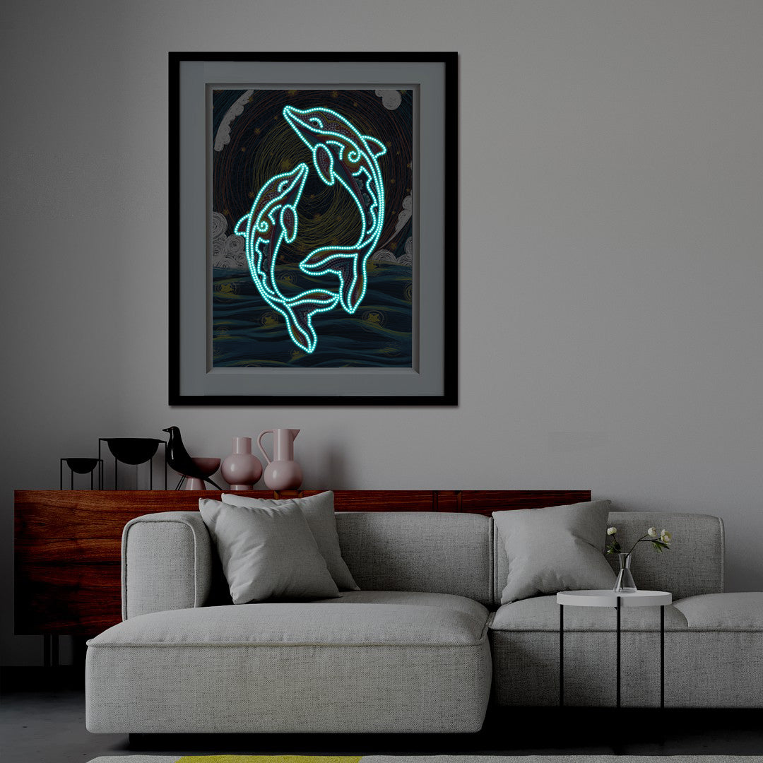 Dolphin | Luminous Diamond Painting Kits