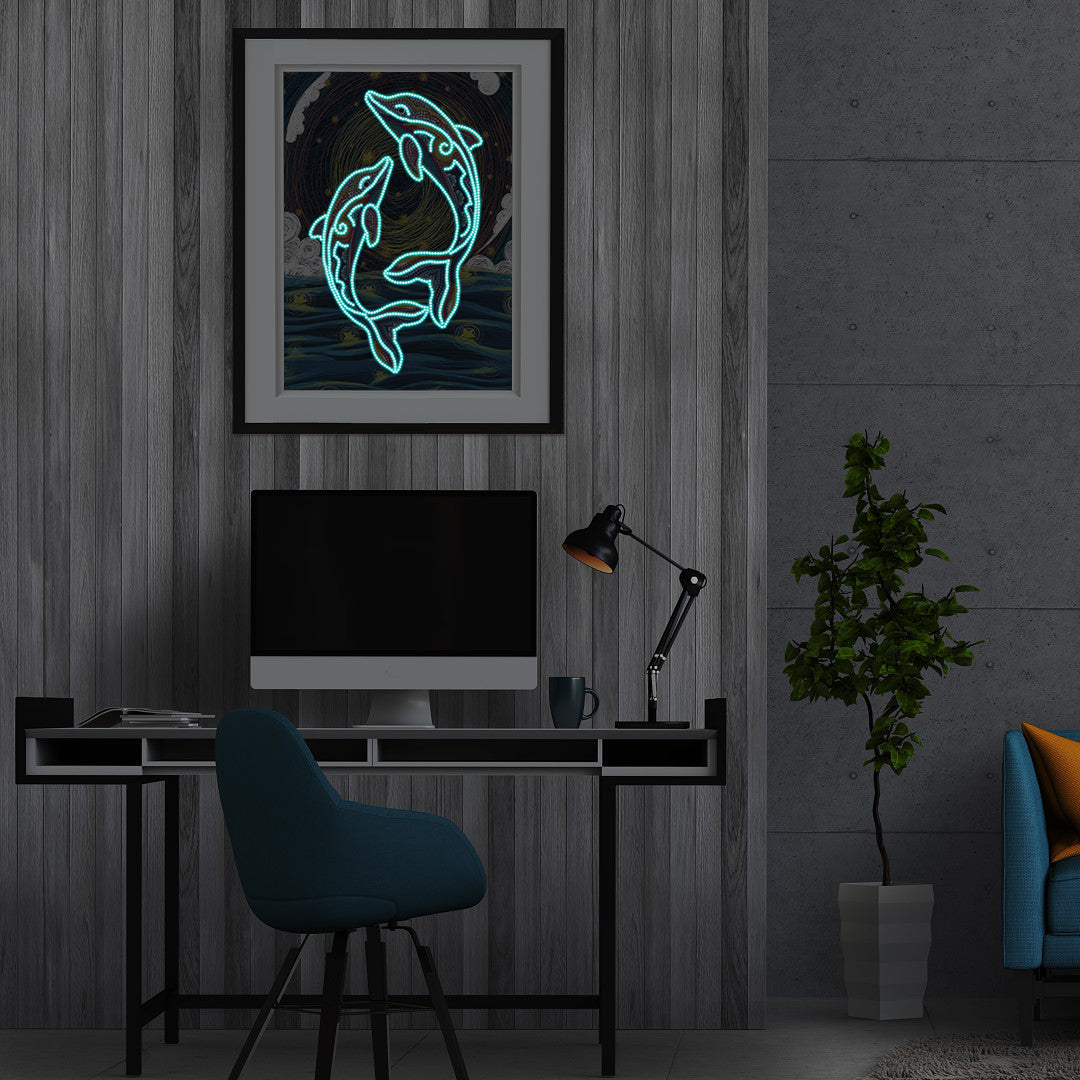 Dolphin | Luminous Diamond Painting Kits