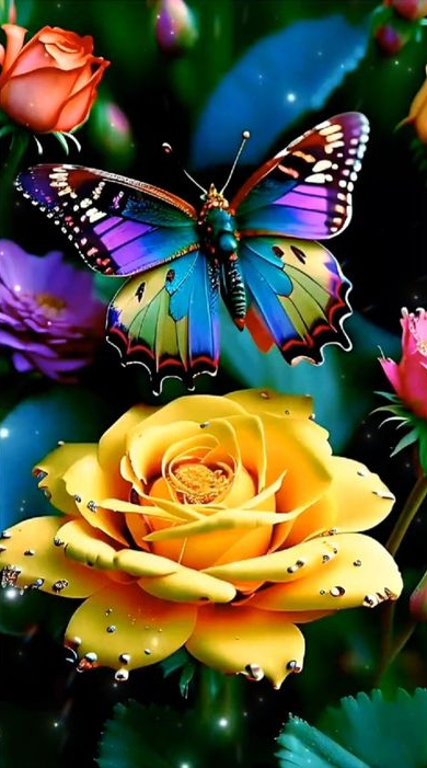 Diamond Painting    | The Secret of Butterflies and Flowers