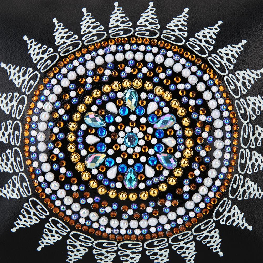 DIY Mandala shaped diamond painting one-shoulder chain lady bag