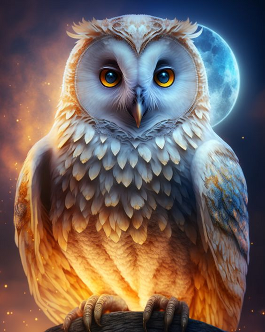 AB Diamond Painting  |  Ice Fire Owl