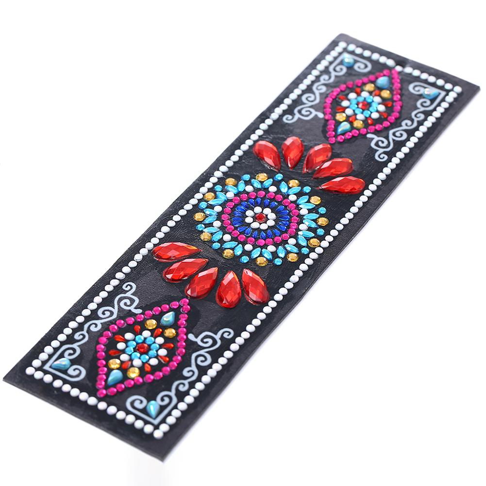 DIY Mandala Special Shaped Diamond Painting Leather Tassel Bookmark Gifts