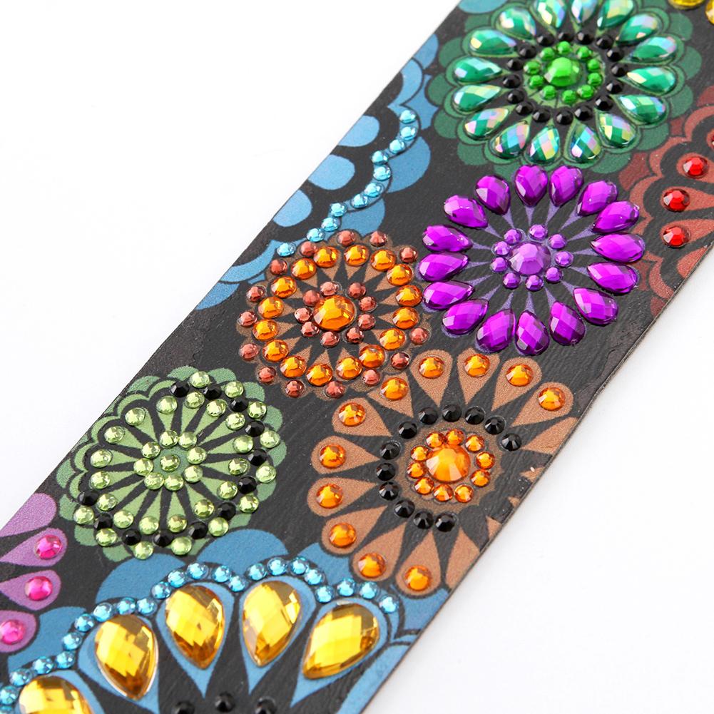DIY Flower Special Shaped Diamond Painting Leather Tassel Bookmark Gifts