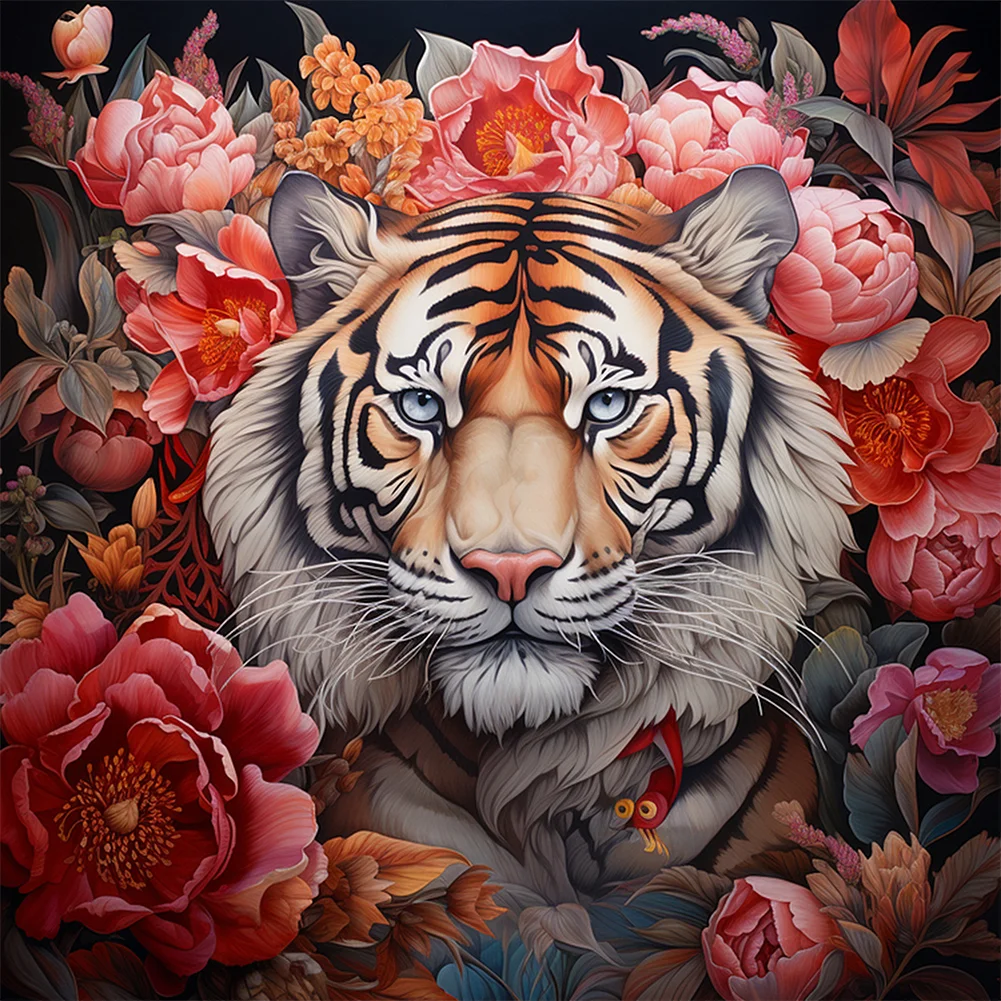 AB Diamond Painting  |  Flower Tiger