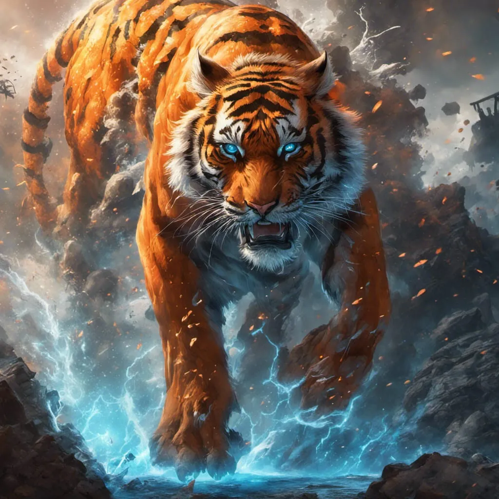 AB Diamond Painting  |  Snarling Tiger