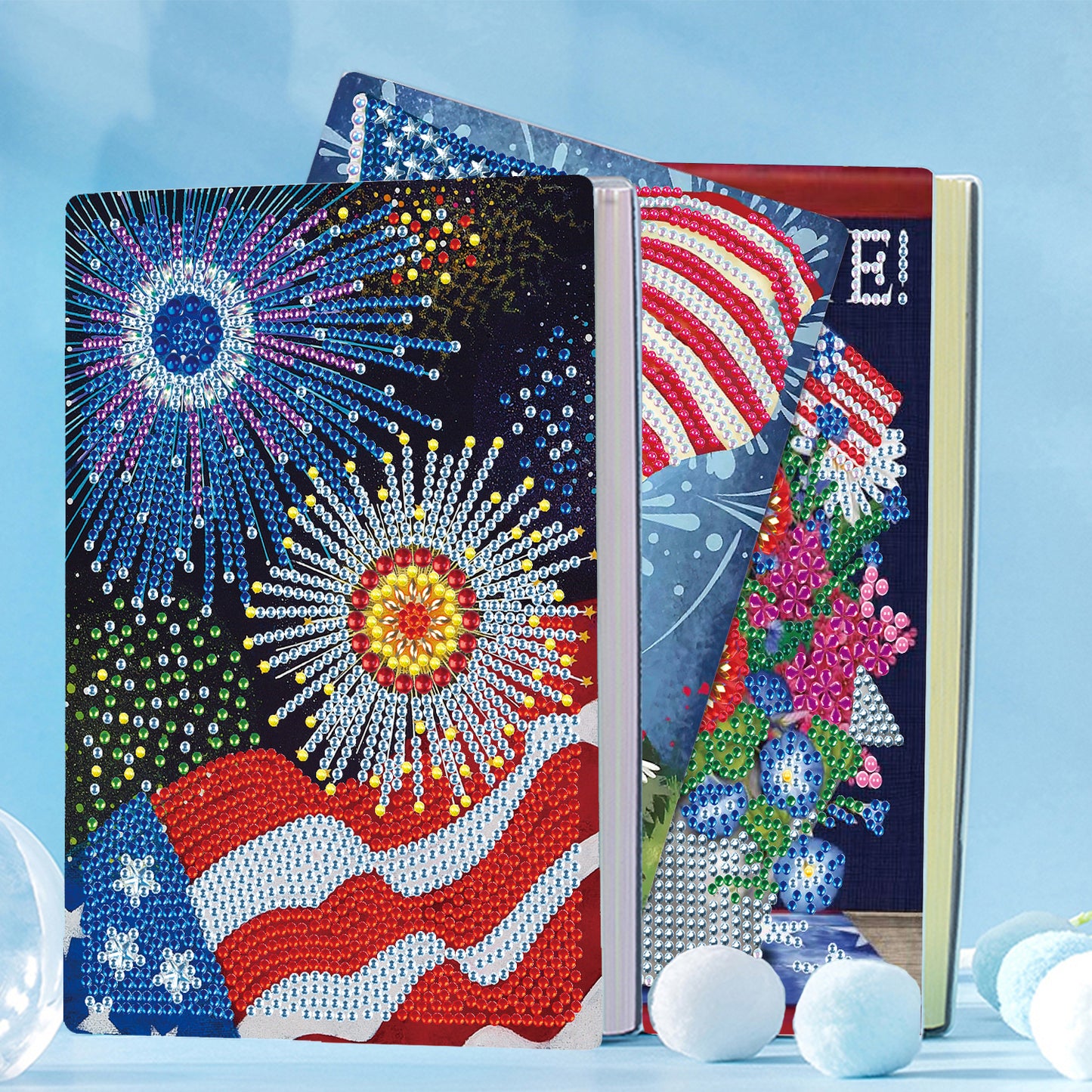 A5 5D Notebook DIY  Special Shape Rhinestone Diary Book | Fireworks