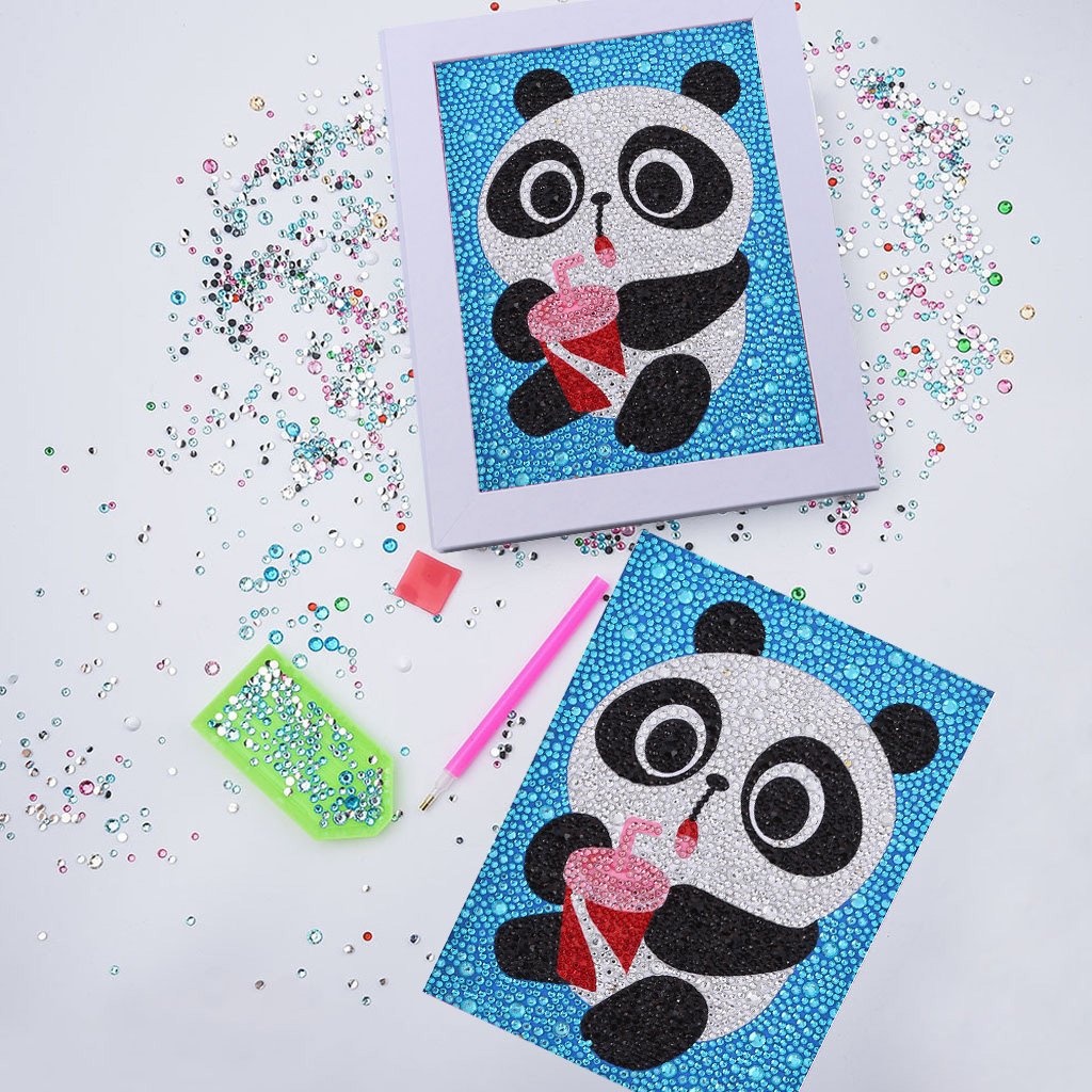 Série pour enfants-| Petit panda | Kits de peinture diamant strass cristal