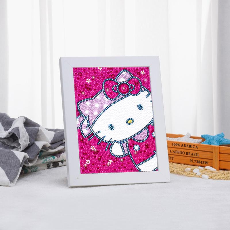 Kinderserie-Hello Kitty Crystal Diamond Painting-（Rahmenlos）