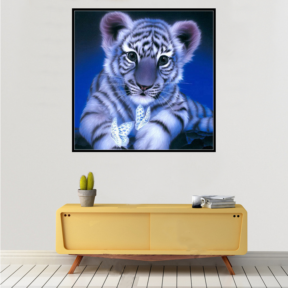 White tiger | Full Round Diamond Painting Kits