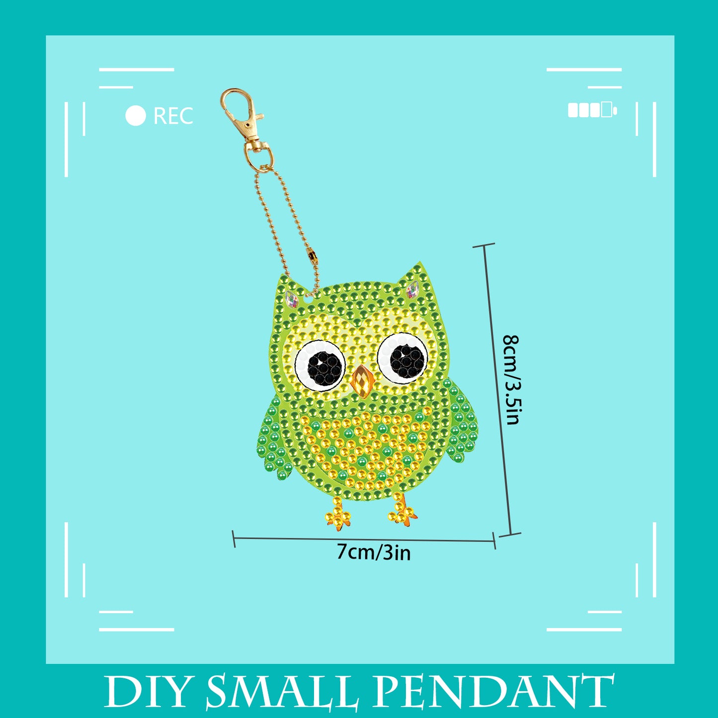 DIY keychain | Owl | Double-sided | Five Piece Set