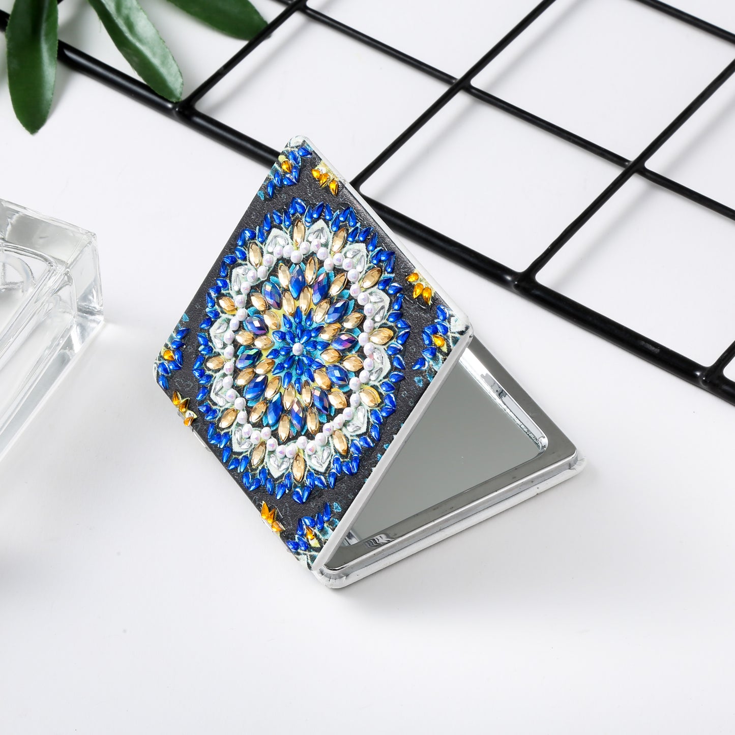 DIY Diamond Painting Creative Diamond Mini Mirror | Square Mandala