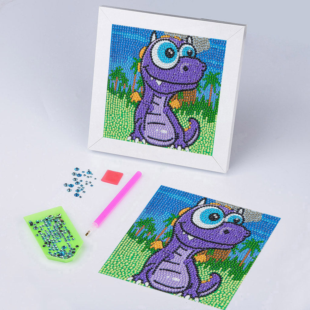 Dinosaure | Kits de peinture diamant strass cristal pour enfants