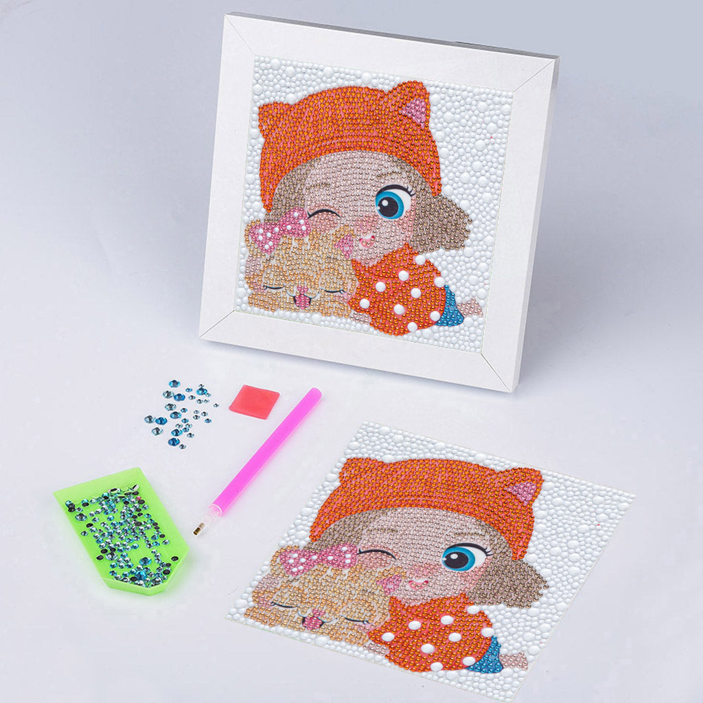 Petite fille | Kits de peinture diamant strass cristal pour enfants